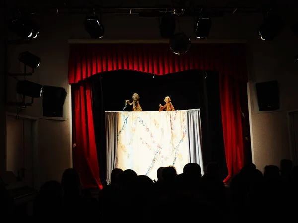 Teatro Títeres Para Niños Presentación Teatro Infantil Organizado Para Niños — Foto de Stock