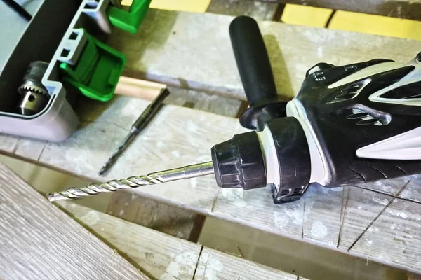 Elektrische Slijper Voor Werken Hout Schijf Met Tanden Maakt Het — Stockfoto