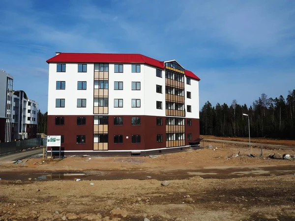 Construção Apartamento Construção Habitações Modernas Para Diferentes Pessoas Detalhes Close — Fotografia de Stock