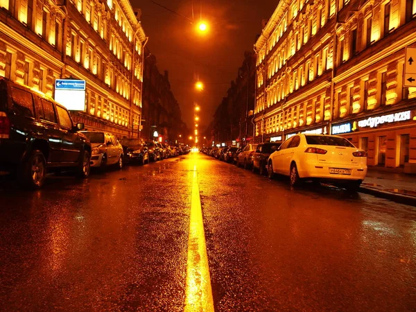 Дождливая Погода Санкт Петербурге Мрачный Дождливый Город Неве Подробности Крупный — стоковое фото