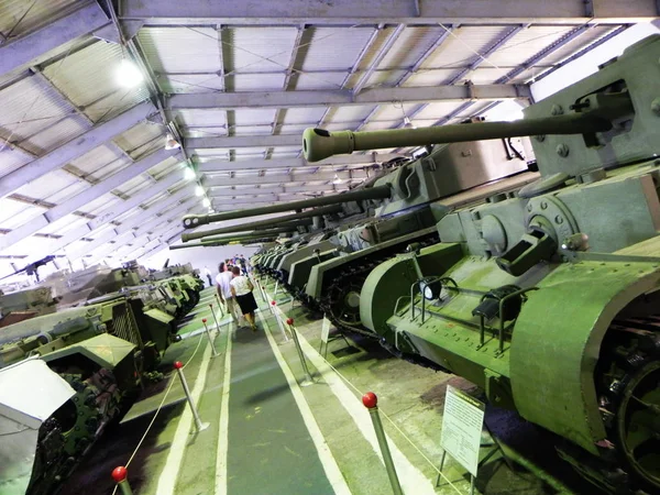 Museum Tanks Armored Weapons Museum Dedicated Military Equipment Technology Details — Stock Photo, Image