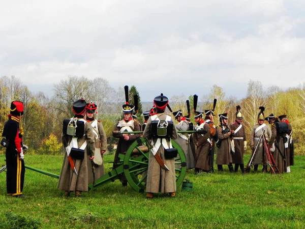 Truppenparade Der Alten Form Die Truppen Von 1812 Kämpfen Auf — Stockfoto