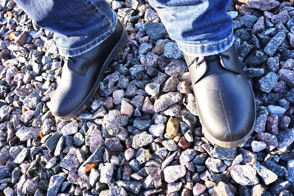 Αντρικά Παπούτσια Ψηλή Πλευρά Κατάλληλο Για Οποιαδήποτε Καιρικές Συνθήκες Και — Φωτογραφία Αρχείου