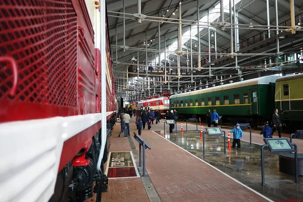 Museum Der Russischen Eisenbahn Das Größte Museum Für Eisenbahntechnik Russland — Stockfoto