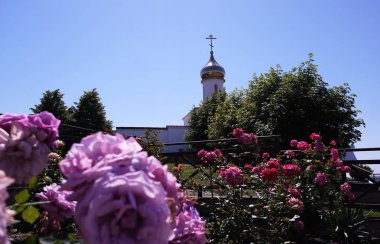 Askeri tarih müzesi. Kazak zaferinin alanı. Güneşli havalarda fotoğraflar.