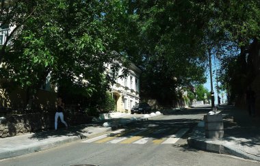 Sokaklar ve Rostov-on-don mimarisi. Ayrıntılar ve yakın çekim.