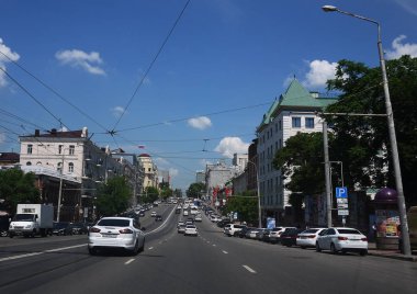 Sokaklar ve Rostov-on-don mimarisi. Ayrıntılar ve yakın çekim.