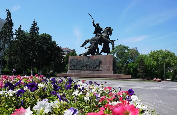 Monument Rider Horseback Rostov Don City — Stock Photo, Image