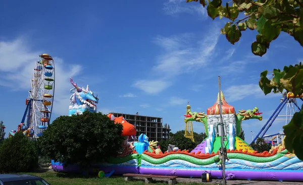 Pariserhjulet Parken För Kultur Och Rekreation Krasnodar Region Yeisk City — Stockfoto