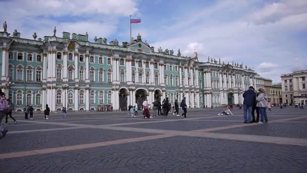 Палацової Площі Санкт Петербурзі — стокове відео