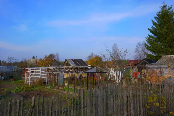 Verlassene Dörfer Russlands Holzhaus — Stockfoto