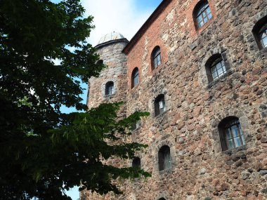 Ortaçağ binaları ve kaleleri. Vyborg Şehri, Rusya.