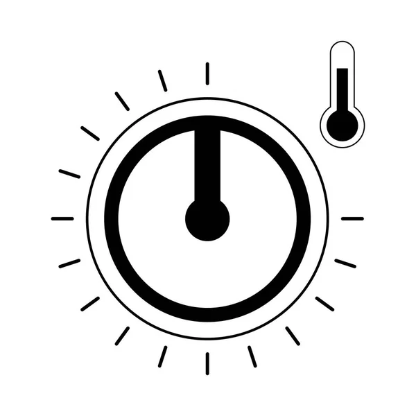 Temperatuur Schakelaar Geïsoleerde Schakelaar Vorm Van Een Ronde Vorm — Stockvector