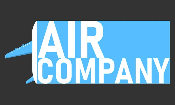 Air Company Logo Template — Stock Vector