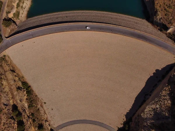 Uitzicht Vanaf Een Drone Van Het Francisco Abellan Reservoir Stad Stockfoto