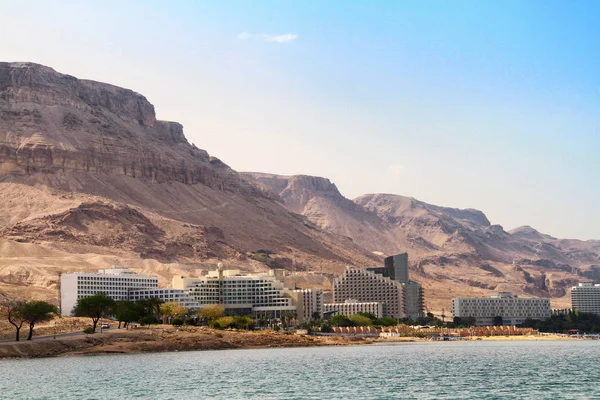 View of the Dead Sea hotels in Israel