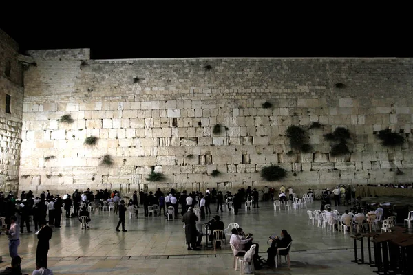 Mur Des Lamentations Prière Soir Israël — Photo