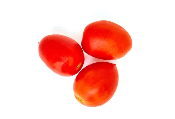 Tomat ceri diisolasi pada latar belakang putih — Stok Foto