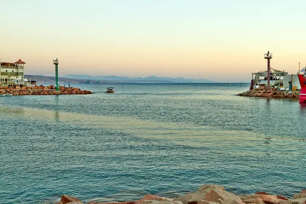 Vista de la bahía de Eilat con yates — Foto de Stock