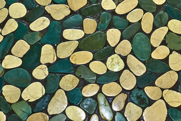 Textur av havs stenar från ljus till mörkgrön nyanser — Stockfoto