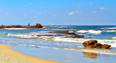 Akdeniz ve kıyı şeridi manzarası