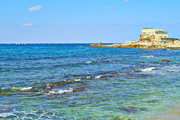 Вид на Средиземное море и побережье — стоковое фото