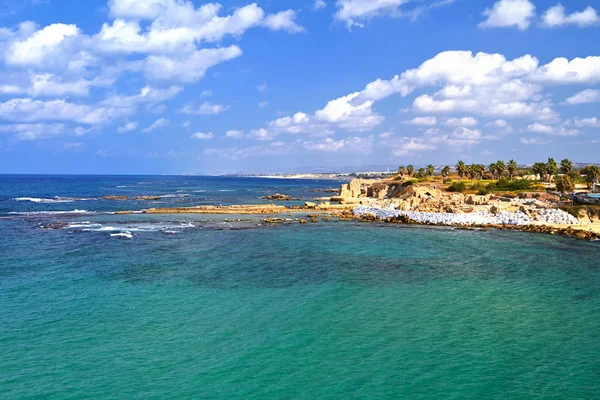 Vista do Mar Mediterrâneo e do litoral — Fotografia de Stock