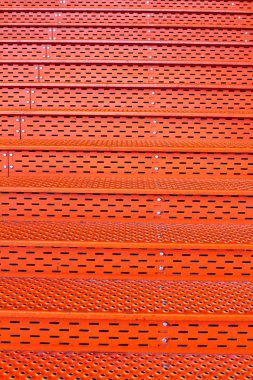 metalik turuncu merdiven arka plan doku Amsterdam