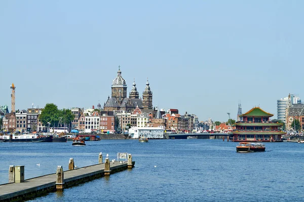 Ponto de vista em Amsterdã, Holanda Julho — Fotografia de Stock