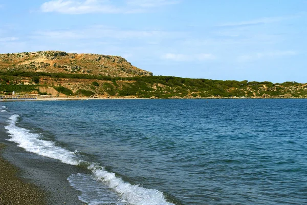 Sea coast line of the Mediterranean coast in Greece