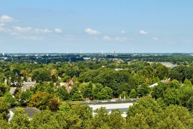 Fantezi temalı eğlence parkı Efteling. Yukarıdan park görünümü
