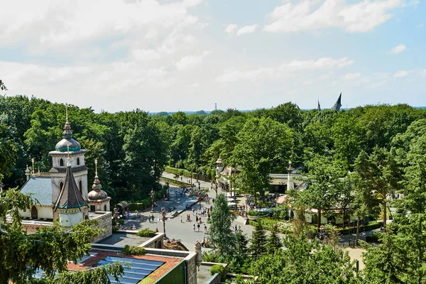 Fantasy tema nöjespark Efteling. Utsikt över parken från ovan — Stockfoto
