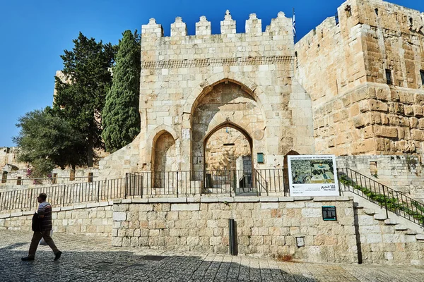 Vista de la torre del rey David en la ciudad vieja de Jerusalén — Foto de Stock