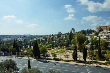 Yemin Moshe 'nin Kudüs ilçesi manzarası