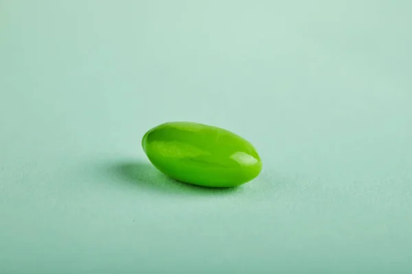 Edamame Soja Isolados Sobre Fundo Turquesa — Fotografia de Stock