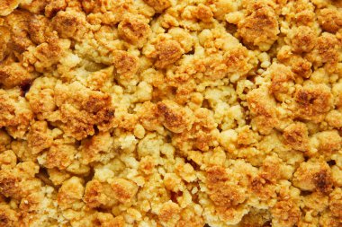 Şeftali ve armutlu turta kabuğunun arkaplan dokusu.