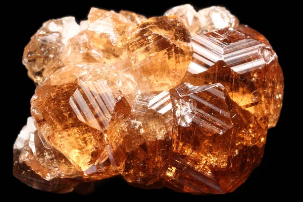 Gyönyörű Narancs Hessonite Garnet Kristályok Azbesztbányából Azbeszt Quebec Kanada — Stock Fotó