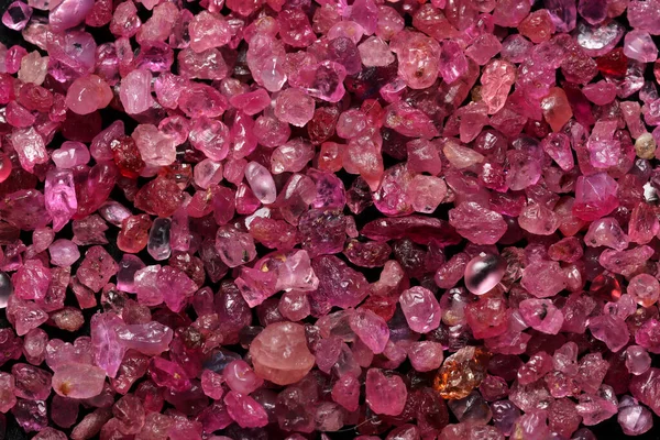 Uncut Rough Ruby Crystals Gemstones Ready Cut Use Jewelry — Stock Photo, Image