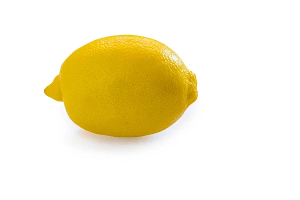Zitrone auf weißem Hintergrund, Schneideweg, isolieren — Stockfoto
