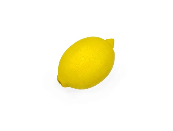Zitrone auf weißem Hintergrund, Schneideweg, isolieren — Stockfoto