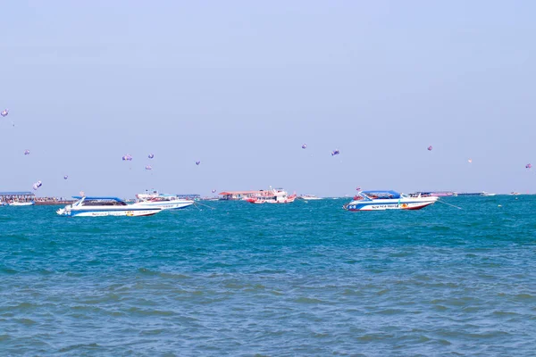 Foto Pattay Beach Boat Thailand Kan Användas För Personliga Och — Stockfoto