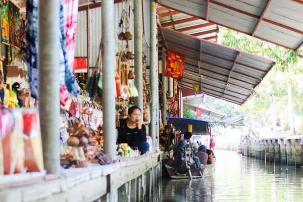 Photo Floating Market Thailand Can Used Personal Commercial Purposes According — Stock Photo, Image
