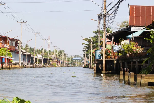 Foto Mercato Galleggiante Thailandia Può Essere Utilizzato Scopi Personali Commerciali — Foto Stock