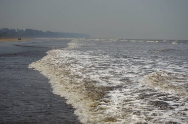 Sahilde temiz su dalgaları