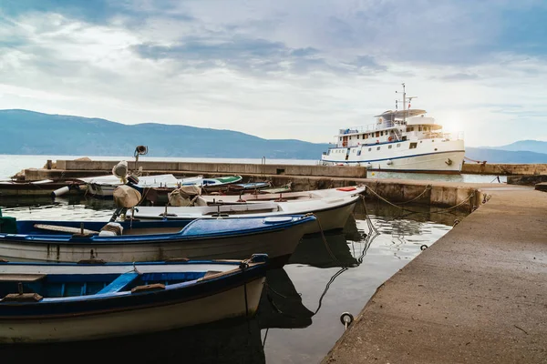 Boten Het Dock Kroatië — Stockfoto