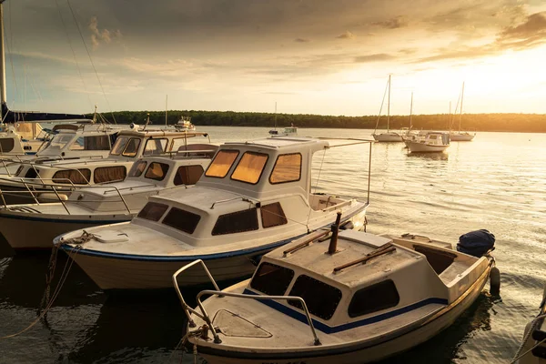 Boten Het Dock Kroatië — Stockfoto