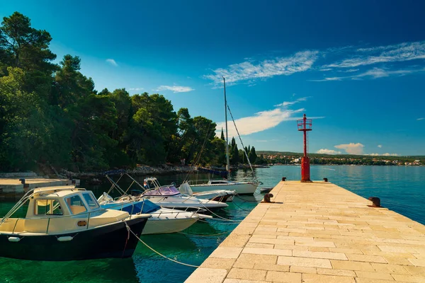 Boten Het Dock Kroatië — Stockfoto