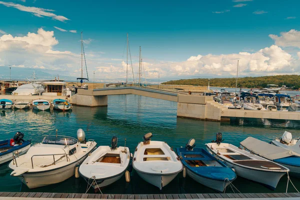 Лодки Причале Хорватия — стоковое фото