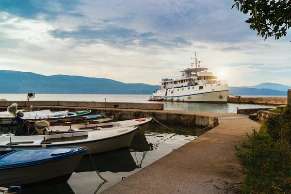 Boten Het Dock Kroatië — Stockfoto