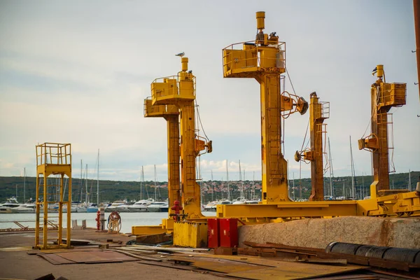 Cantiere Navale Nel Porto Punat Isola Krk Croazia — Foto Stock